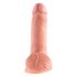 King Cock 7 bal met ballen (18 cm) - natuur