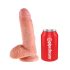 King Cock 7 bal met ballen (18 cm) - natuur