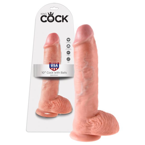 King Cock 10 grote dildo (25 cm) - naturel