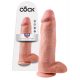 King Cock 30 cm dildo met ballen - naturel