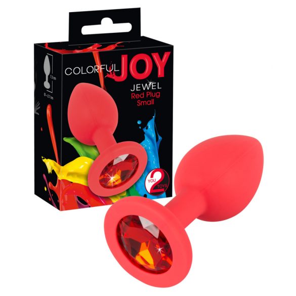 Colorful JOY - siliconen anale dildo - klein (rood)