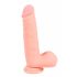 Medische rechte siliconen dildo (20cm) - natuur