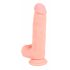 Medische rechte siliconen dildo (20cm) - natuur