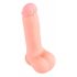 Medische rechte siliconen dildo (20cm) - natuur