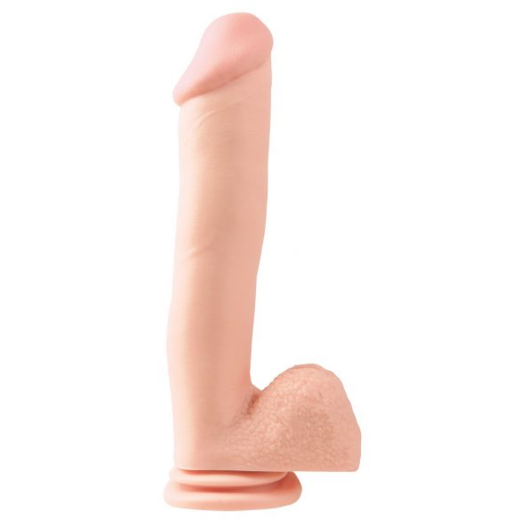 Basix - zuignap, met ballen dildo (natuurlijk)