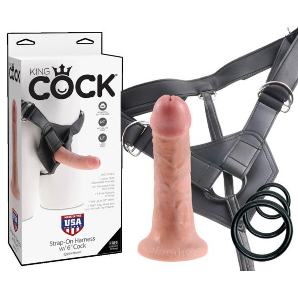 King Cock Strap-on 6 - strap-on dildo - naturel