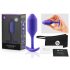 b-vibe Snug Plug 2 - dubbel anale dildo (114g) - paars