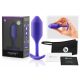 b-vibe Snug Plug 2 - dubbel anale dildo (114g) - paars