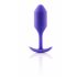 b-vibe Snug Plug 2 - dubbel anale dildo (114g) - paars