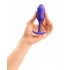 b-vibe Snug Plug 2 - dubbel anale dildo (114g) - paars