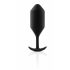 b-vibe Snug Plug 4 - dubbele anale dildo (257g) - zwart