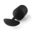 b-vibe Snug Plug 4 - dubbele anale dildo (257g) - zwart