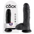 King Cock 8 met bal (20 cm) - zwart