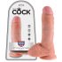 King Cock 8 met ballen dildo (20 cm) - naturel