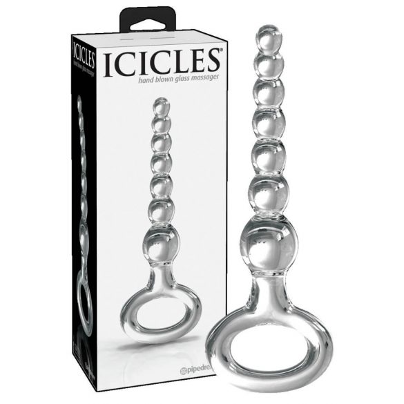 Icicles No. 67 - glazen dildo met ring (transparant)