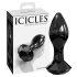 Icicles No. 78 - kegels glazen anale dildo (zwart)