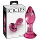 Icicles No. 79 - kegelvormig glazen anale dildo (roze)