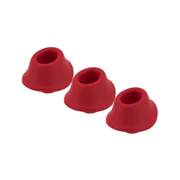 Womanizer Premium M - vervangende zuignap set - rood (3 stuks)