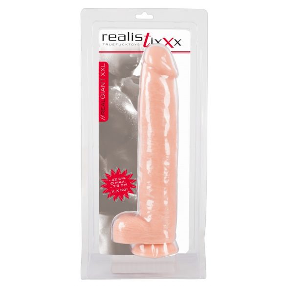 Realistixxx Giant 3XL - levensechte dildo (42cm) - natuur