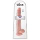 King Cock 14 grote dildo met ballen (35 cm) - naturel