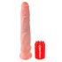 King Cock 14 grote dildo met ballen (35 cm) - naturel