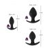 Black Velvet - siliconen anale dildo set (3-delig) - zwart