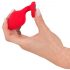 You2Toys Plug M - zwarte anaal dildo met hartvormige steen - medium (rood)