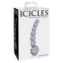 Icicles Nr. 66 - gebogen, bolvormige glazen dildo (transparant)