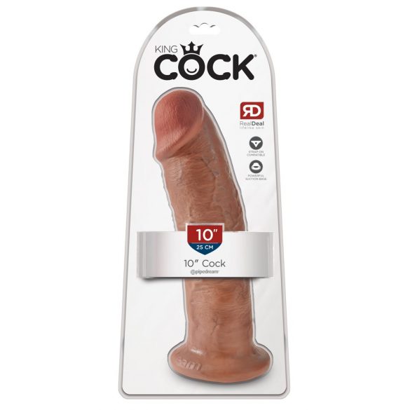 King Cock 25 cm Zwarte Dildo met Zuignap