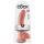 King Cock 9 - grote dildo met zuignap en ballen (23cm) - natuur