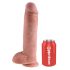 King Cock 11 - grote dildo met zuignap en ballen (28 cm) - huidkleur