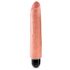 King Cock 10 Stiffy - waterdichte, realistische vibrator (25 cm) - huidkleurig