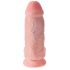 King Cock 23cm - zuignap dildo met eieren - huidkleurig