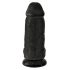 King Cock 23 cm - zuignap dildo met ballen (zwart)