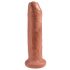 King Cock 7 Voorhuidinator - realistische dildo (18cm) - donker natuurlijk