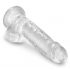 King Cock Clear 7 - zuignap, met bal (18cm)