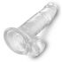 King Cock Clear 7 - zuignap, met bal (18cm)