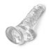 King Cock Clear 8 - zuignap, met ballen dildo (20cm)