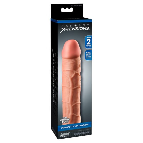 X-TENSION Perfect 2 - natuurgetrouwe penismouw (20,3 cm) - naturell