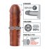 X-TENSION Mega 2 - realistische penis sleeve (20,3cm) - donker natuur