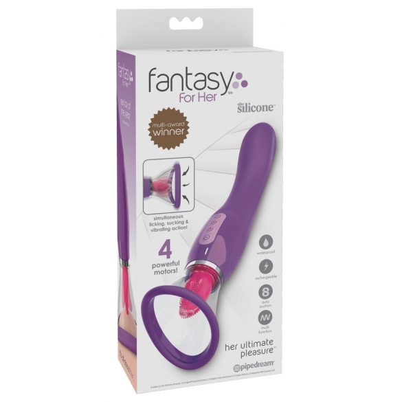 Fantasy - oplaadbare 3in1 vibrator (paars)