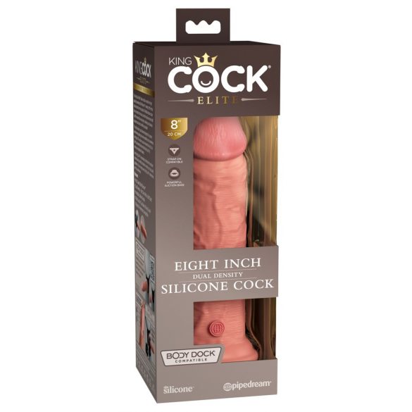 King Cock Elite 8 - zuignap, realistische dildo (20cm) - huidkleurig