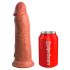 King Cock Elite 8 - zuignap, realistische dildo (20cm) - donker natuurlijk