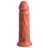 King Cock Elite 8 - zuignap, realistische dildo (20cm) - donker natuurlijk