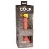 King Cock Elite 6 - zuignap, realistische vibrator 15cm (donker natuurlijk)