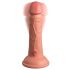 King Cock Elite 6 - zuignap, realistische vibrator 15cm (donker natuurlijk)