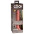 King Cock Elite 7 - zuignap, radiografische vibrator 18cm - natuur