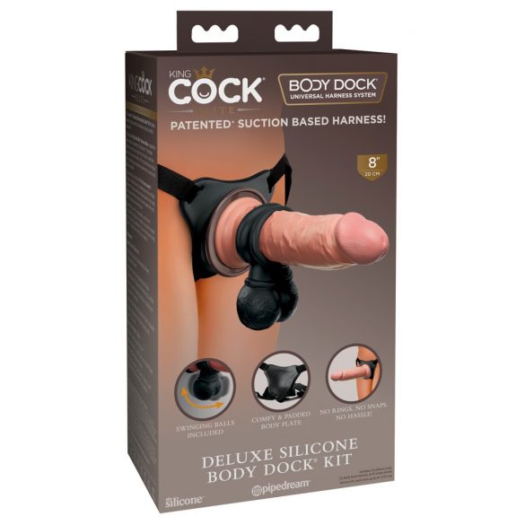 King Cock Elite Deluxe - strap-on dildo set