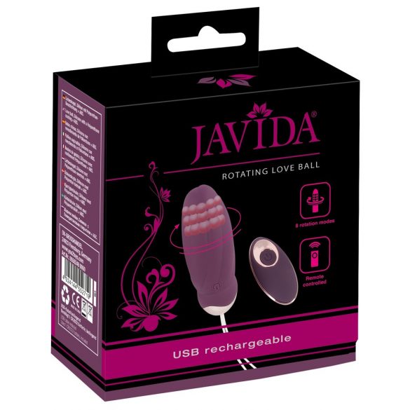 Javida - draadloze, roterende kogel vibrator (paars)