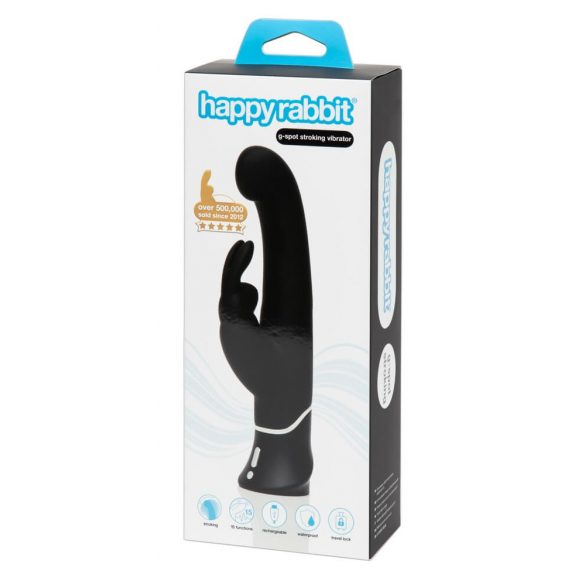 Happyrabbit G-spot - oplaadbare, klitorisstimulerende vibrerende (zwart)